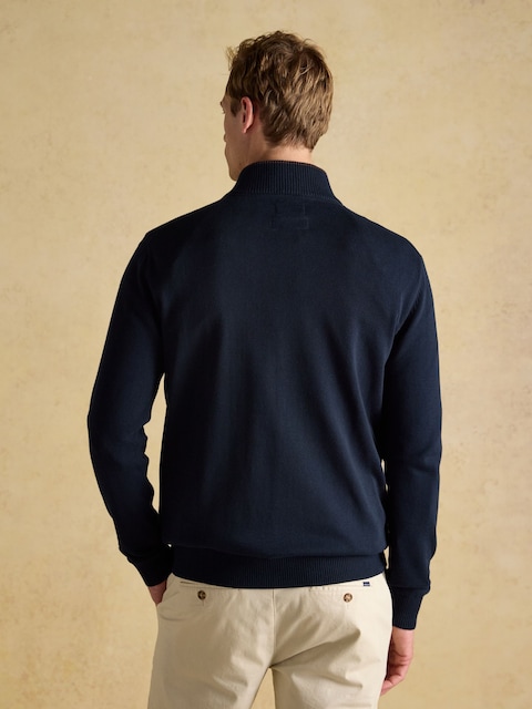 Joules Hillside Navy Blue Quarter Zip Knitted Jumper