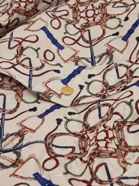 joules Holkham Horse Tack Stone Waterproof Packable Raincoat With Hood