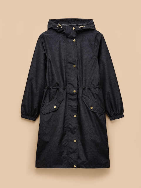 joules Holkham Navy Waterproof Packable Raincoat With Hood