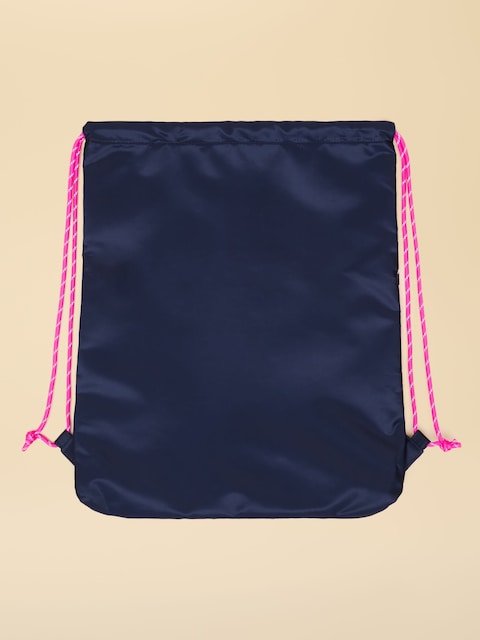 Joules Adventurer Navy & Pink Horse Drawstring Bag