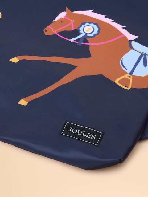 joules Adventurer Navy & Pink Horse Drawstring Bag