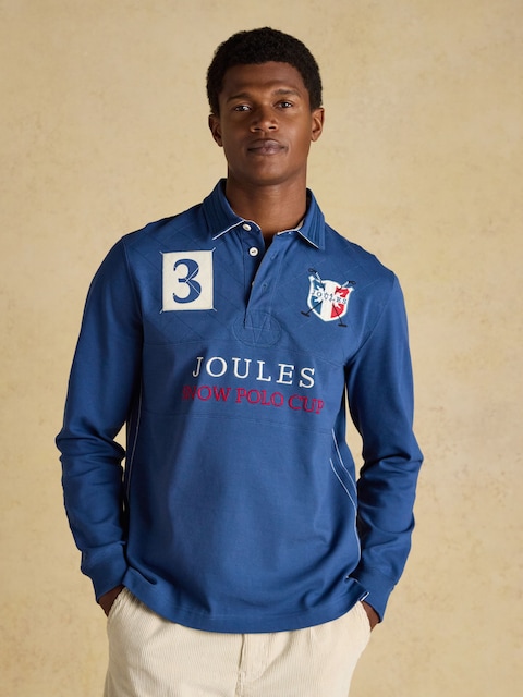 Joules Alpine Blue Classic Fit Cotton Polo Shirt