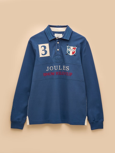 joules Alpine Blue Classic Fit Cotton Polo Shirt