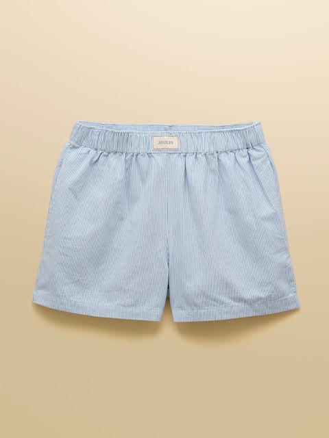 joules Amara Blue Stripe Pull On Cotton Short