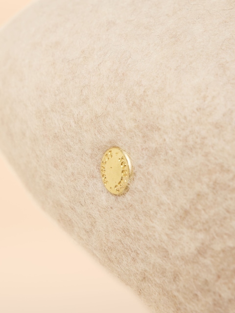 joules Amelie Cream Adjustable Wool Beret Hat