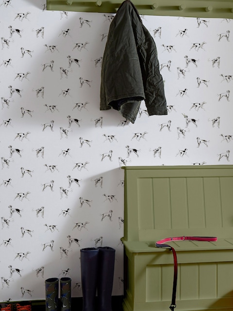 Joules Antique Creme Sketchy Dogs 10M Wallpaper