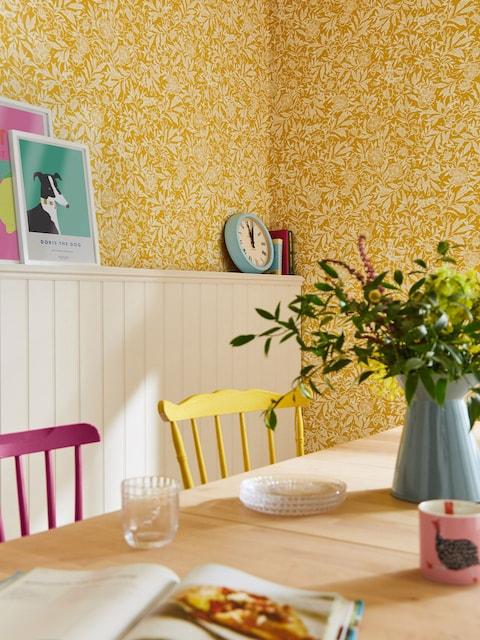 Joules Antique Gold Twilight Ditsy 10M Wallpaper