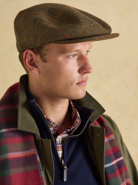 Joules Ashby Khaki Green Flat Cap