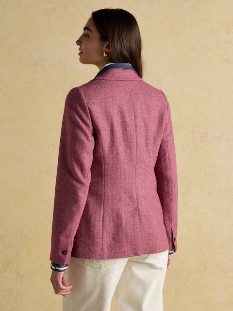 Joules Aspley Pink Wool RichTweed Blazer