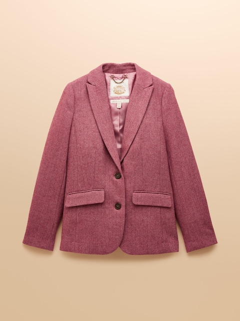 joules Aspley Pink Wool RichTweed Blazer