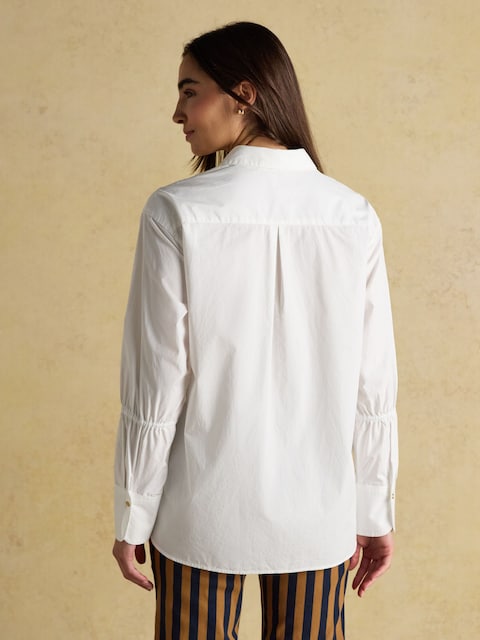 Joules Bianca White Bib Detail Shirt