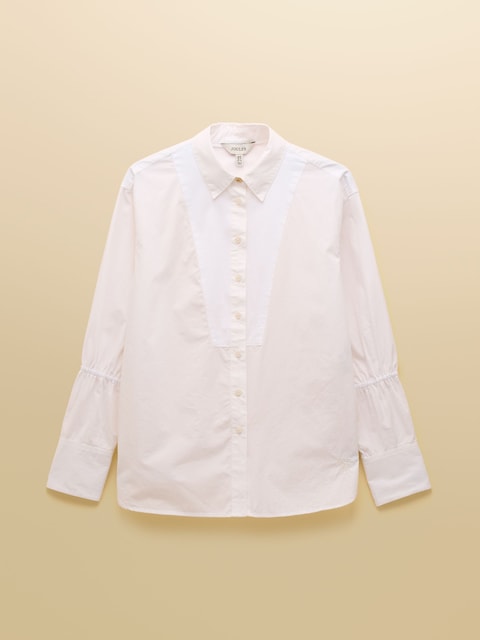 joules Bianca White Bib Detail Shirt