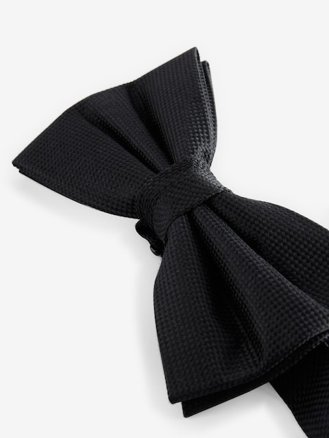 joules Black 100% Silk Bow Tie