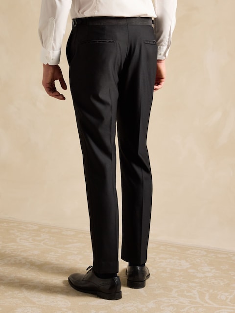 Joules Black Slim Fit Tuxedo Suit Trousers