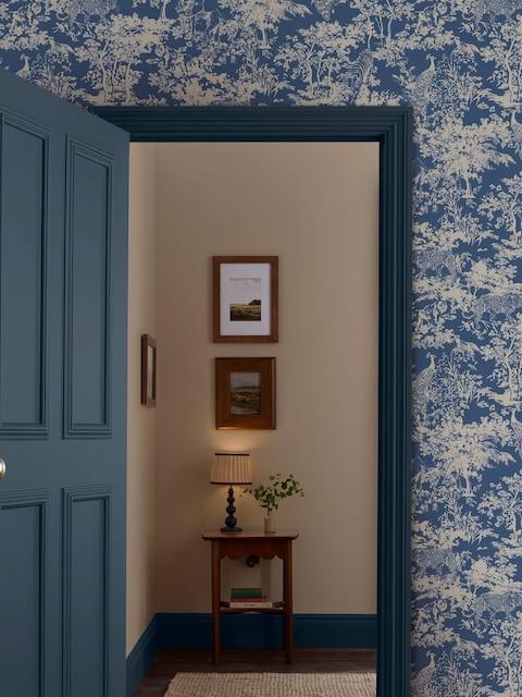 Joules Blue Animal Print 10M Wallpaper