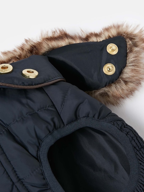 Joules Blue Cherington Padded Quilted Dog Coat