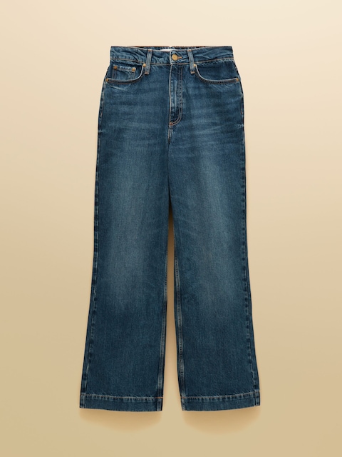 joules Blue High Rise Wide Leg Jeans