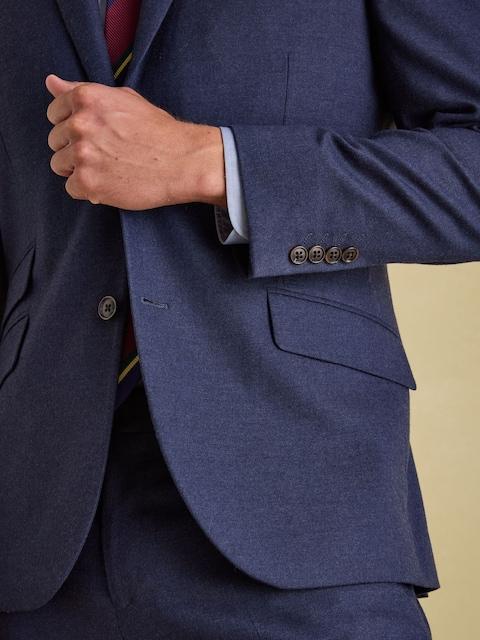 joules Blue Slim Fit Flannel Suit Jacket