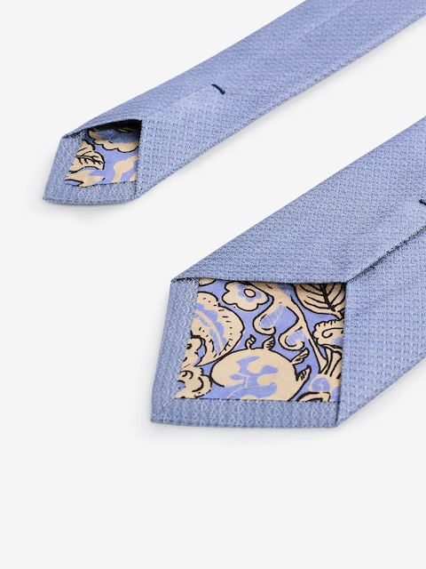joules Blue Textured Silk Tie