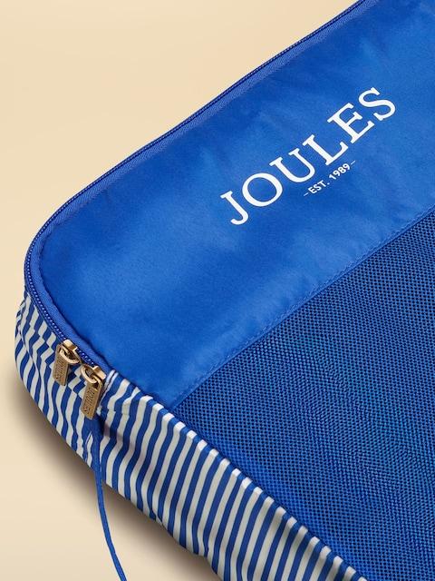 joules Blue & White Ticking Stripe Packing Cubes