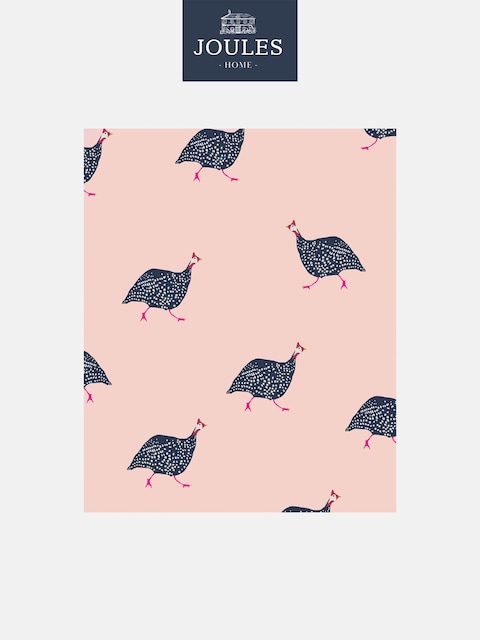 Joules Blush Pink Guinea Fowl 10M Wallpaper