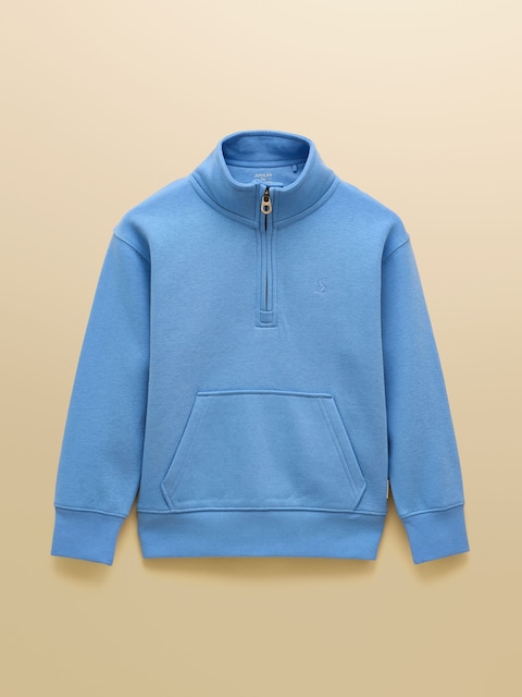 Joules Boys' Alfie Blue Quarter Zip Sweatshirt