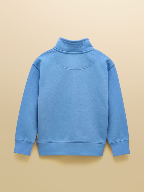 Joules Boys' Alfie Blue Quarter Zip Sweatshirt