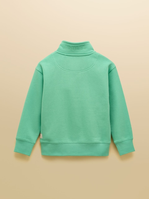 Joules Boys' Alfie Green Quarter Zip Sweatshirt