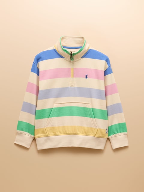 Joules Boys' Alfie Multi Quarter Zip Sweatshirt