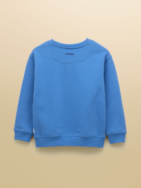 Joules Boys' Artwork Blue Applique Sweatshirt