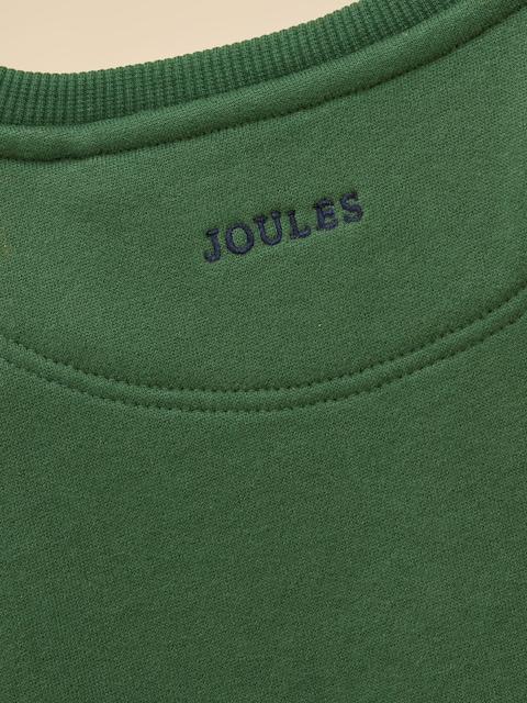 joules Boys' Artwork Dark Green Applique Sweatshirt