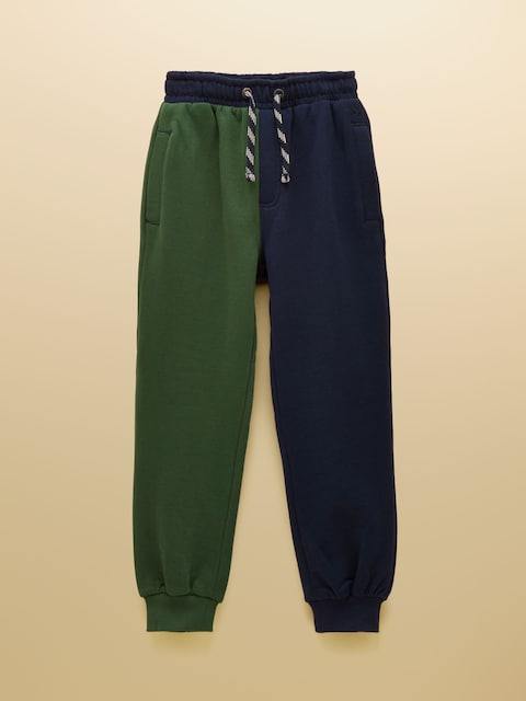 Joules Boys' Ted Green/Blue Cuffed Joggers