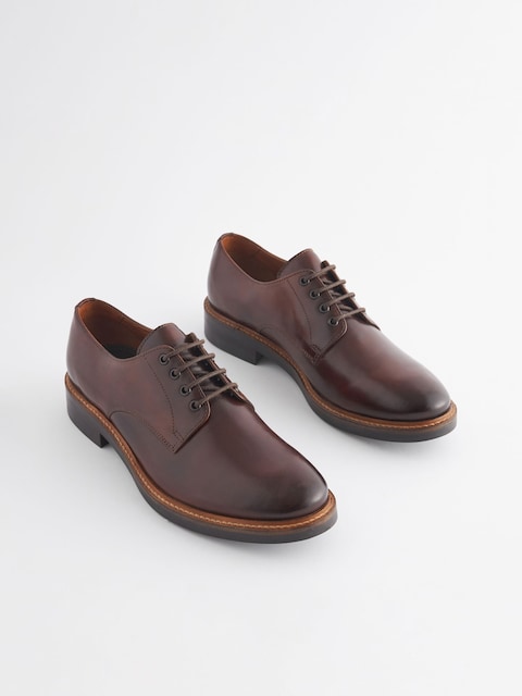 Joules Brown Leather Classic Derby Shoes