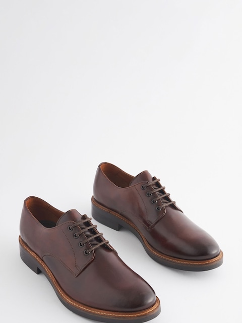 Joules Brown Leather Classic Derby Shoes