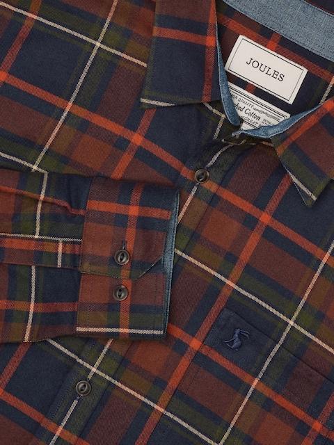 Joules Brushed Flannel Navy Check Cotton Shirt