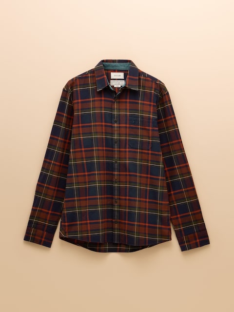 joules Brushed Flannel Navy Check Cotton Shirt