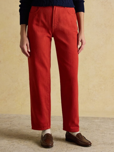 Joules Burnt Orange Relaxed Fit Mid Rise Jeans