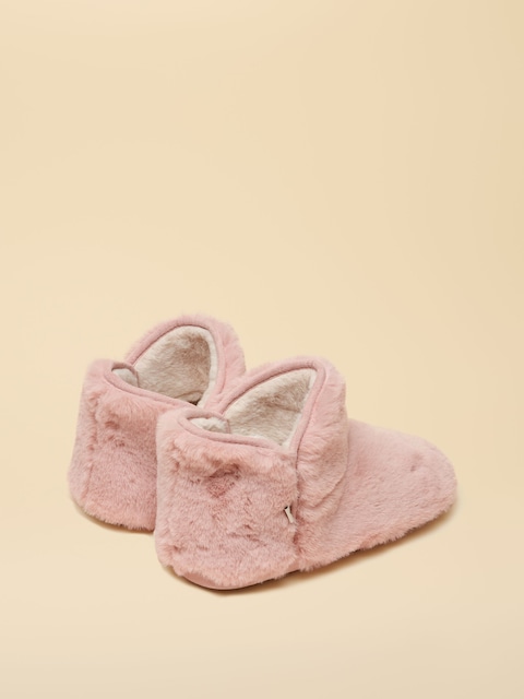 Joules Cabin Luxe Pink Slipper Boot
