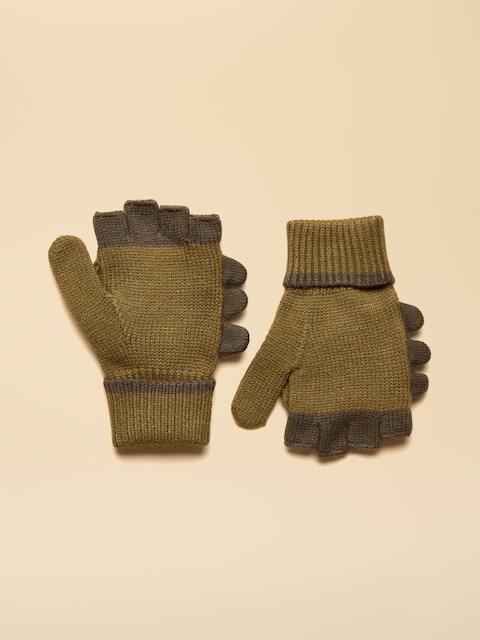 Joules Carey Green Boys' 2 In 1 Character Gloves