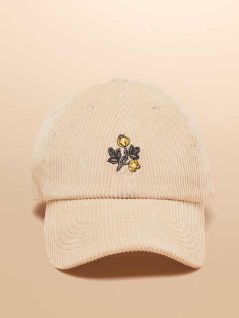 Joules Chadwick Cream Corduroy Unisex Baseball Cap