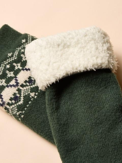 Joules Chalet Green Cosy Lined Sock