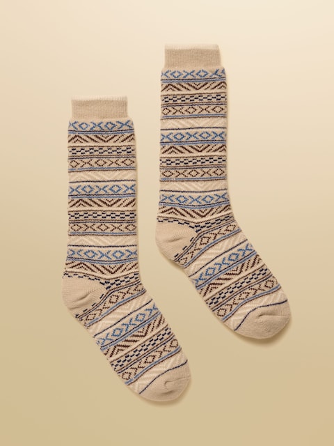 Joules Chalet Neutral Cosy Lined Socks