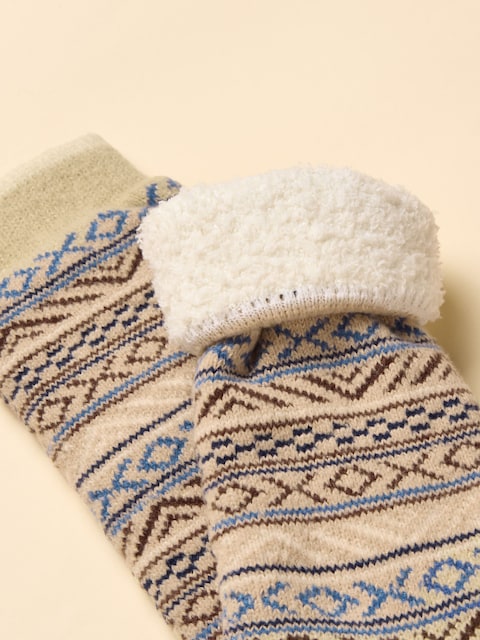 Joules Chalet Neutral Cosy Lined Socks