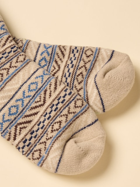 joules Chalet Neutral Cosy Lined Socks