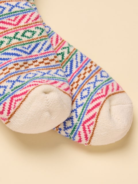 joules Chalet Pink Cosy Lined Socks