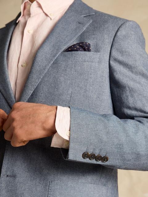 joules Chambray Blue Slim Fit Suit Jacket