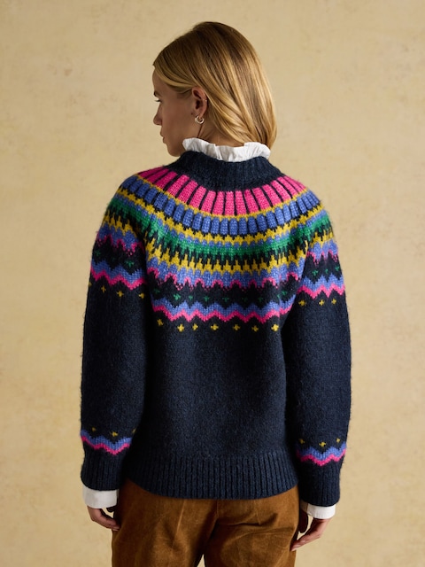 Joules Charlie Navy Fairisle Knitted Jumper