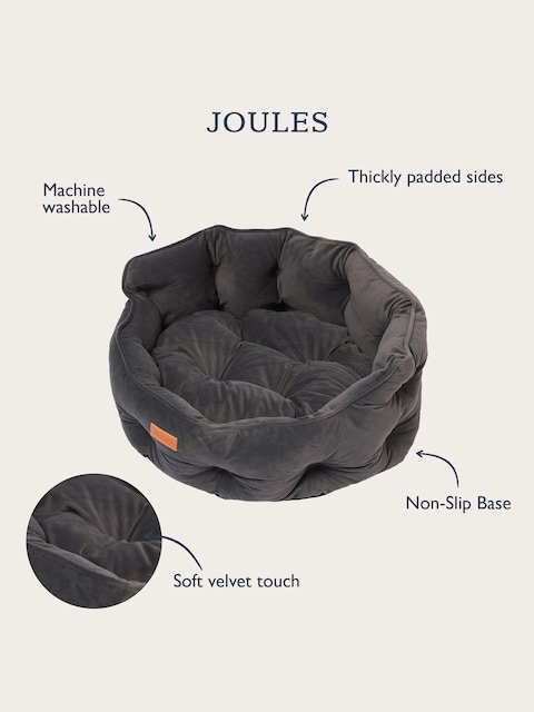 joules Chesterfield Grey Pet Bed