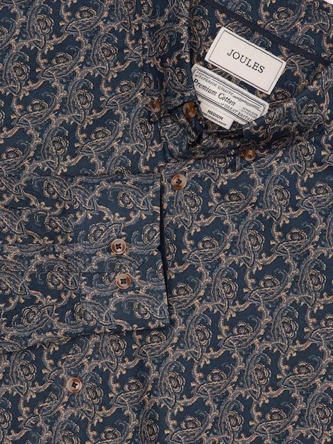 Joules Classic Fit Navy Cotton Printed Shirt