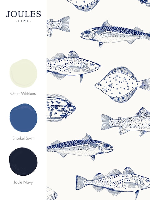 joules Coast Blue Name The Plaice 10M Wallpaper